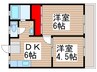 宮岡第１パナハイツ 2DKの間取り