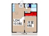 宮岡第１パナハイツ 1LDKの間取り
