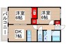 ヴィラージュ久米川 2DKの間取り