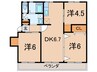 アイフィ－ルド大泉 3DKの間取り