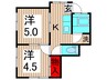 住良荘 2Kの間取り