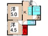 住良荘 2Kの間取り