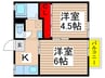 吉田ハイツ 2Kの間取り