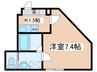 GrandirⅢ 1Kの間取り