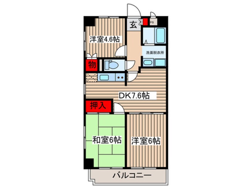 間取図 KMエンゼルハイム中村橋（701）