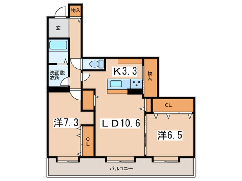 間取図 ＰＡＬＡＺＺＯ淵野辺Ⅰ
