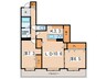 ＰＡＬＡＺＺＯ淵野辺Ⅰ 2LDKの間取り
