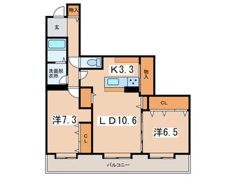 間取図 ＰＡＬＡＺＺＯ淵野辺Ⅰ