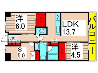 間取図 メイツ東綾瀬(506)