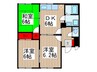 メゾンドネージュ6号館 3DKの間取り