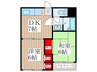 サンハイツ南砂 2DKの間取り