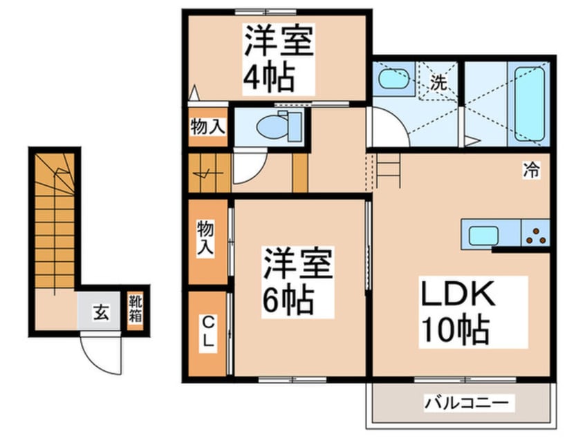 間取図 ウィステリア杉の森B棟
