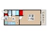 U residence　南柏 1Kの間取り