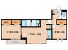 D-RESIDENCE府中桜通り 2LDKの間取り