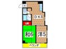 パ－クサイド岡村 2DKの間取り