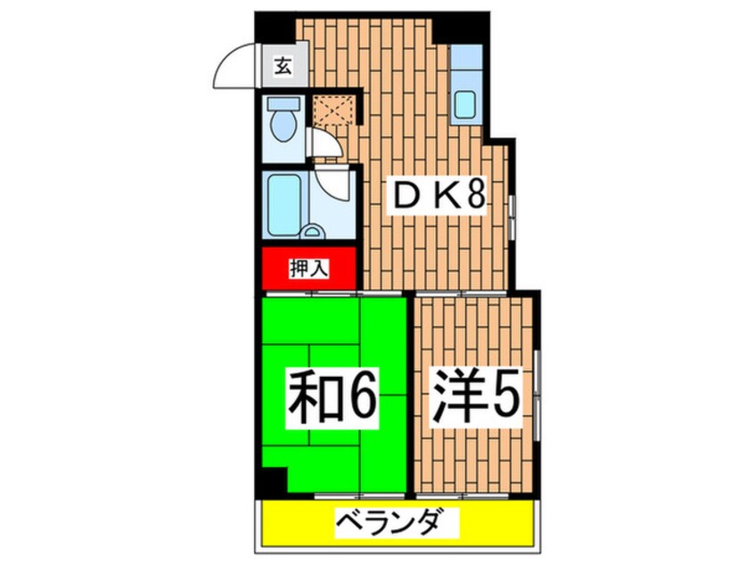 間取図 パ－クサイド岡村