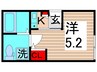T-flat綾瀬 1Kの間取り