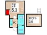 T-flat綾瀬 1Kの間取り