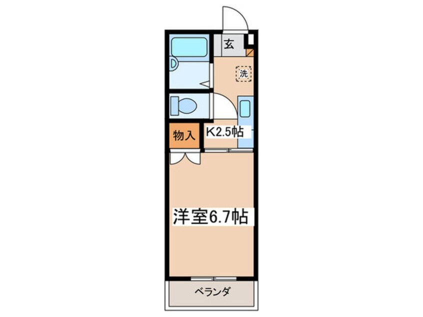 間取図 シャトレ・スト－ンリバ－１