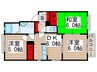 ビューテラス大津ケ丘Ｃ棟 3DKの間取り