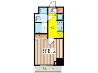 間取図 ｶｰｻｽﾌﾟﾚﾝﾃﾞｨｯﾄﾞ日本橋水天宮