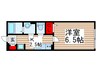 アクルックス所沢 1Kの間取り