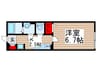 アクルックス所沢 1Kの間取り