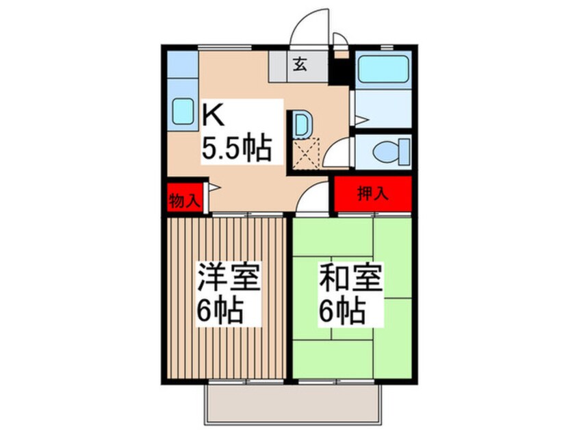 間取図 サンライフハタ