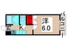 ラ・フォンテ 1Kの間取り