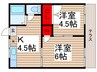 貴舟ハイツA棟 2Kの間取り