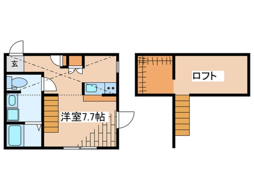 間取図 プリマドンナ淵野辺　弐番館