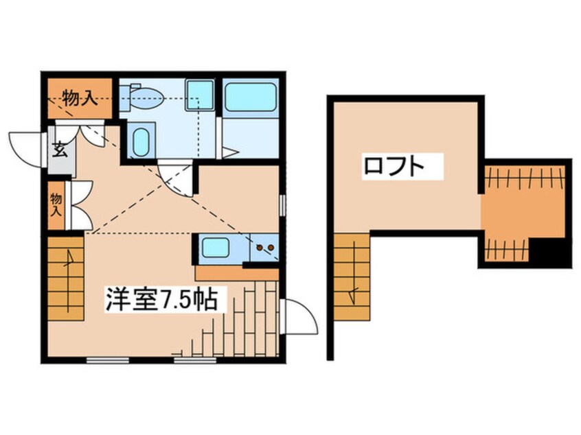 間取図 プリマドンナ淵野辺　弐番館