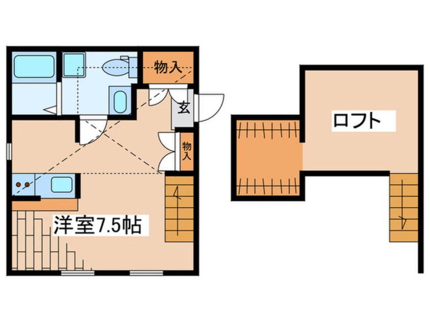 間取図 プリマドンナ淵野辺　弐番館