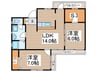 アビタ－レリンカン 2LDK+Sの間取り