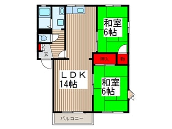 間取図 ハイツ  コジマ　Ｂ