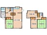 秦野市下落合戸建 4LDKの間取り