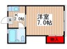 コーポサクマ 1Rの間取り