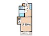 レスポワ―ル 1Kの間取り
