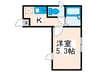 リブ町屋 1Kの間取り