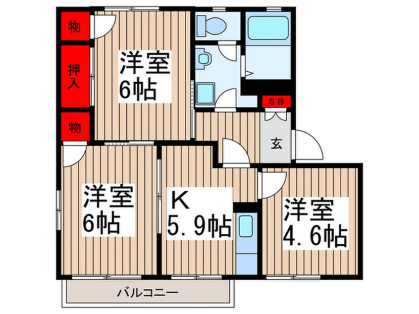 間取図 ハイネスコートＣ