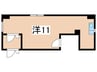 西岡ビル 1Rの間取り