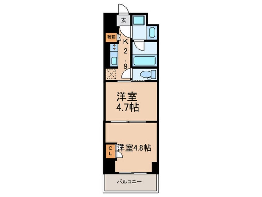 間取図 オアーゼ新宿市谷薬王寺