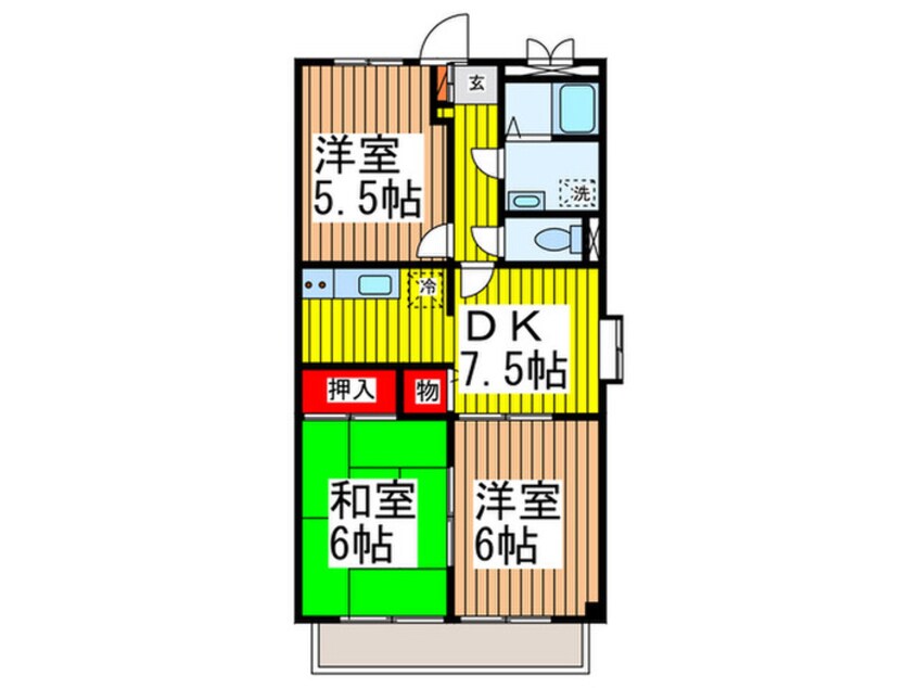 間取図 ビラージュＹＳ　Ｂ棟