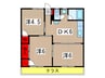 高栄ハイツ 3DKの間取り