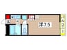 カレッジテラス 1Kの間取り