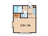 イーグルヒロ 1Kの間取り