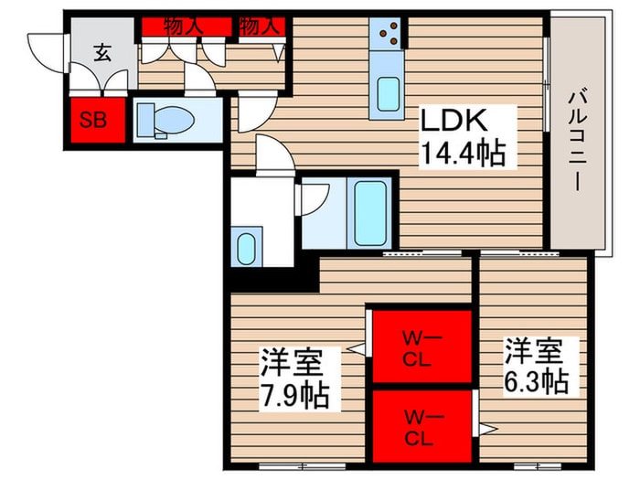 間取り図 ルミノサ・ファミリアA