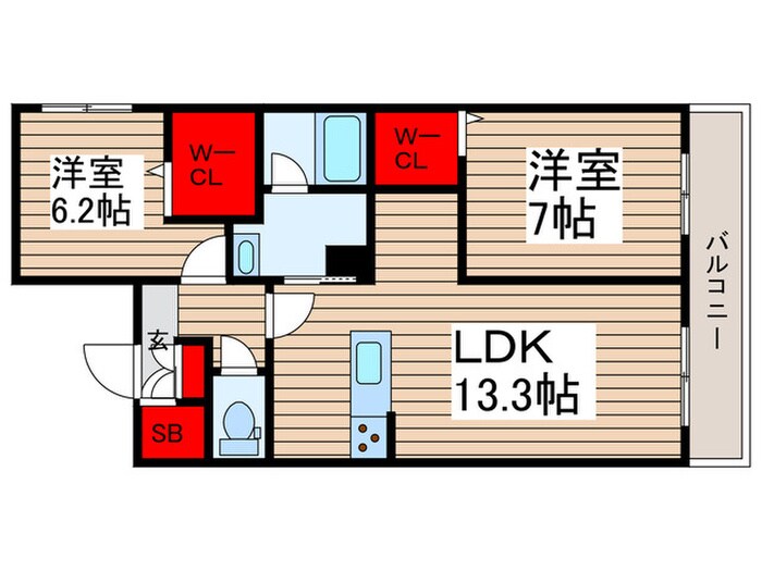 間取り図 仮)ルミノサ・ファミリアA