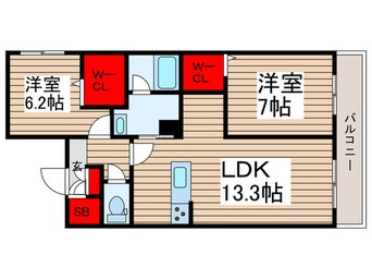 間取図 仮)ルミノサ・ファミリアA