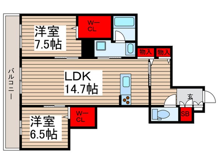 間取り図 ルミノサ・ファミリアA